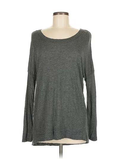 Pre-owned Splendid Long Sleeve T-shirt In Gray