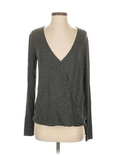 Pre-owned Splendid Long Sleeve T-shirt In Gray