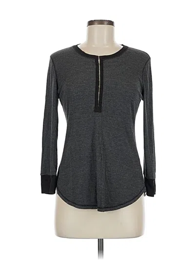 Pre-owned Splendid Long Sleeve T-shirt In Gray