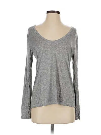 Pre-owned Splendid Long Sleeve T-shirt In Gray
