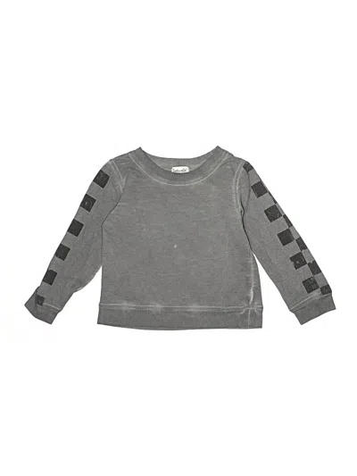 Pre-owned Splendid Kids' Long Sleeve T-shirt In Gray