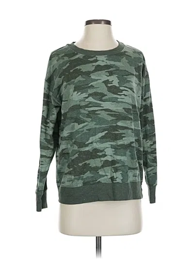Pre-owned Splendid Long Sleeve T-shirt In Green