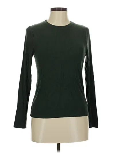 Pre-owned Splendid Long Sleeve T-shirt In Green