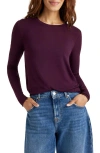 Splendid Long Sleeve Tee In Plum