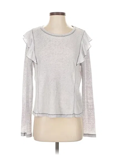 Pre-owned Splendid Long Sleeve T-shirt In Silver