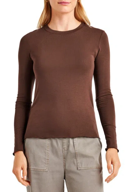 Splendid Long Sleeve T-shirt In Spice