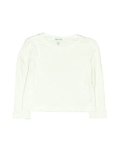 Pre-owned Splendid Kids' Long Sleeve T-shirt In White