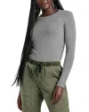Splendid Long Sleeve T-shirt In Heather Grey