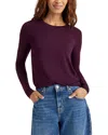 Splendid Long Sleeve Tee In Plum