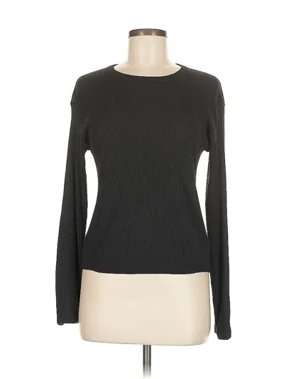 Pre-owned Splendid Long Sleeve Top Black Boatneck Tops