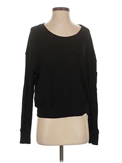Pre-owned Splendid Long Sleeve Top Black Boatneck Tops