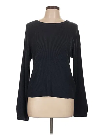 Pre-owned Splendid Long Sleeve Top Black Boatneck Tops