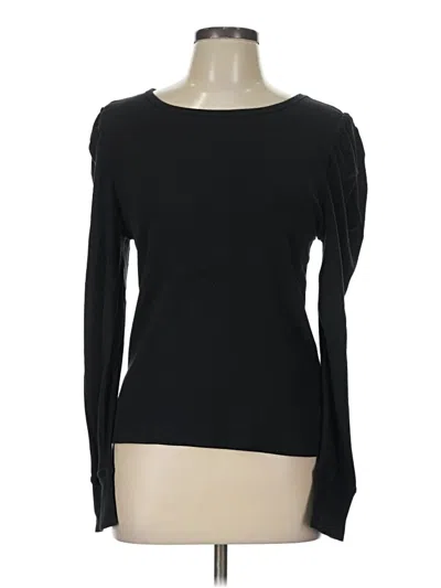 Pre-owned Splendid Long Sleeve Top Black Boatneck Tops