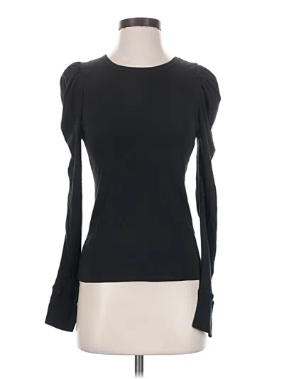 Pre-owned Splendid Long Sleeve Top Black Boatneck Tops