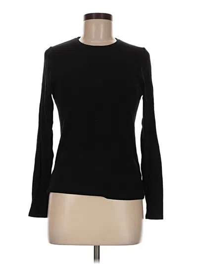 Pre-owned Splendid Long Sleeve Top Black Crew Neck Tops