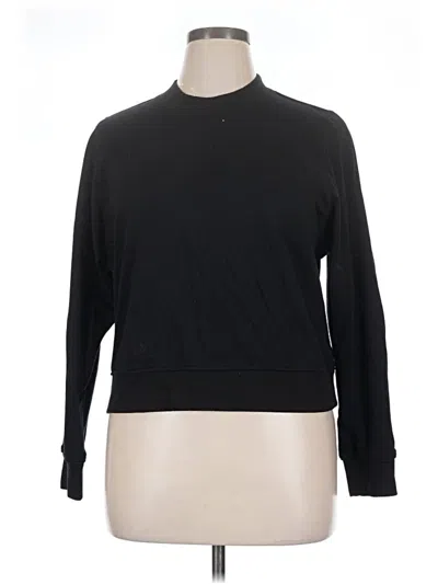 Pre-owned Splendid Long Sleeve Top Black Crew Neck Tops