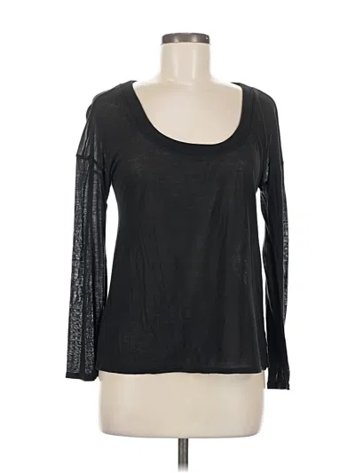 Pre-owned Splendid Long Sleeve Top Black Scoop Neck Tops