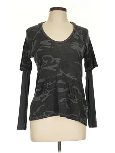 Pre-owned Splendid Long Sleeve Top Black Scoop Neck Tops