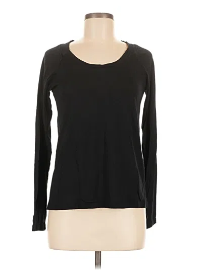 Pre-owned Splendid Long Sleeve Top Black Scoop Neck Tops
