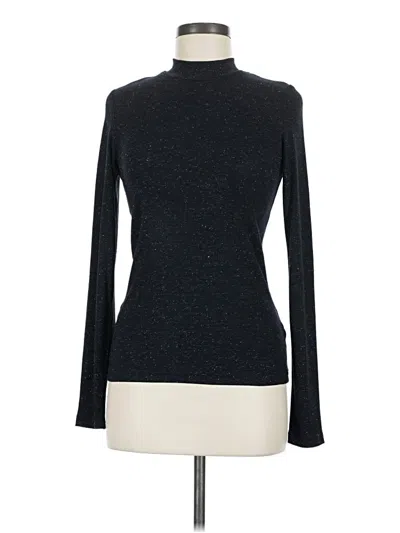 Pre-owned Splendid Long Sleeve Top Black Turtleneck Tops