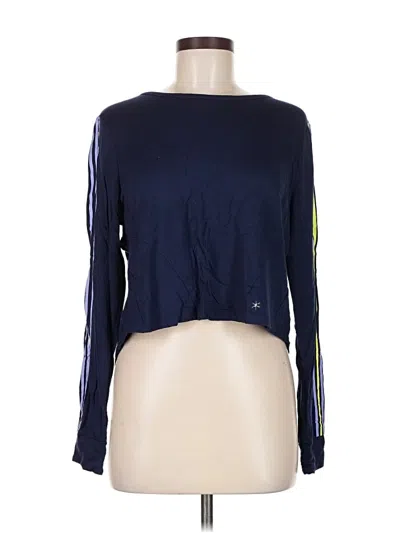 Pre-owned Splendid Long Sleeve Top Blue Boatneck Tops