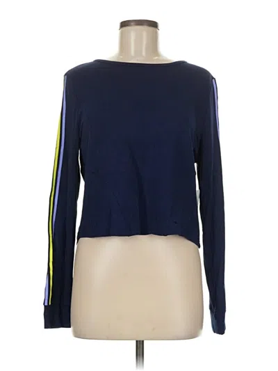 Pre-owned Splendid Long Sleeve Top Blue Boatneck Tops