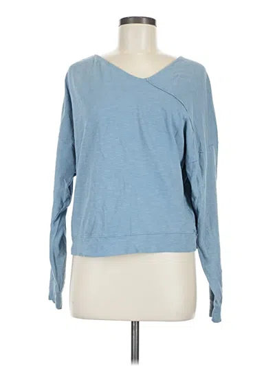 Pre-owned Splendid Long Sleeve Top Blue V-neck Tops