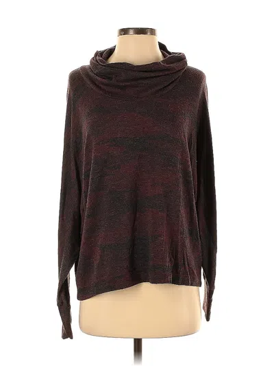 Pre-owned Splendid Long Sleeve Top Burgundy Cowl Neck Tops