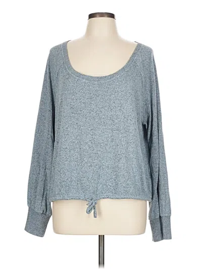 Pre-owned Splendid Long Sleeve Top Gray Boatneck Tops