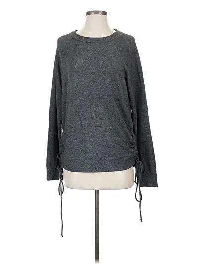 Pre-owned Splendid Long Sleeve Top Gray Boatneck Tops