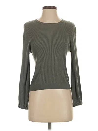 Pre-owned Splendid Long Sleeve Top Gray Boatneck Tops