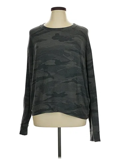 Pre-owned Splendid Long Sleeve Top Gray Boatneck Tops