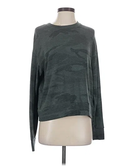 Pre-owned Splendid Long Sleeve Top Gray Boatneck Tops