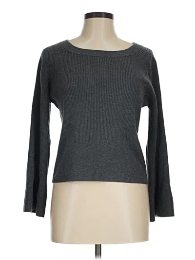 Pre-owned Splendid Long Sleeve Top Gray Boatneck Tops