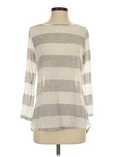 Pre-owned Splendid Long Sleeve Top Gray Boatneck Tops