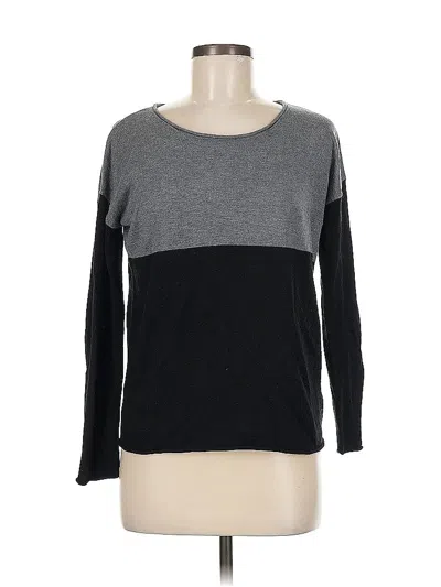 Pre-owned Splendid Long Sleeve Top Gray Crew Neck Tops
