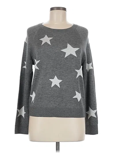 Pre-owned Splendid Long Sleeve Top Gray Crew Neck Tops