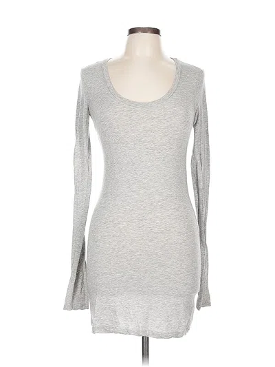 Pre-owned Splendid Long Sleeve Top Gray Scoop Neck Tops
