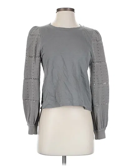 Pre-owned Splendid Long Sleeve Top Gray Square Neckline Tops
