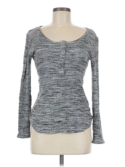 Pre-owned Splendid Long Sleeve Top Gray Sweetheart Neckline Tops