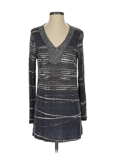 Pre-owned Splendid Long Sleeve Top Gray V Neck Tops