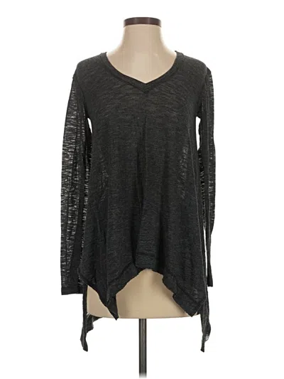 Pre-owned Splendid Long Sleeve Top Gray V-neck Tops