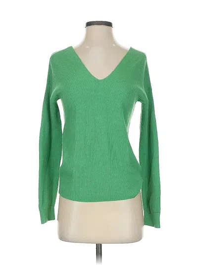 Pre-owned Splendid Long Sleeve Top Green V Neck Tops