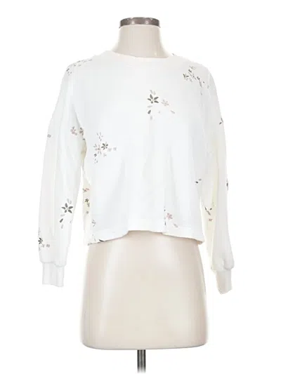 Pre-owned Splendid Long Sleeve Top Ivory Mock Neckline Tops