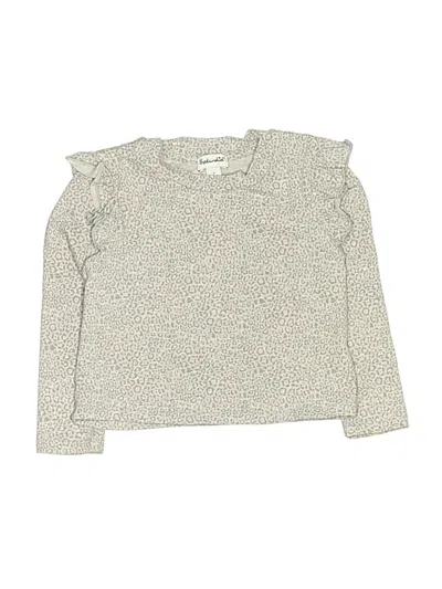 Pre-owned Splendid Kids' Long Sleeve Top Ivory Ruffles Neckline Tops