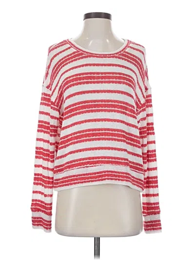 Pre-owned Splendid Long Sleeve Top Red Boatneck Tops