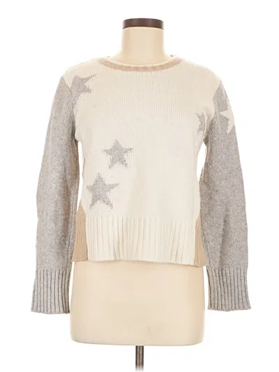 Pre-owned Splendid Long Sleeve Top Silver Crew Neck Tops