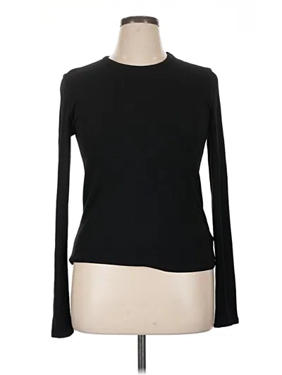 Pre-owned Splendid Long Sleeve T-shirt In Black