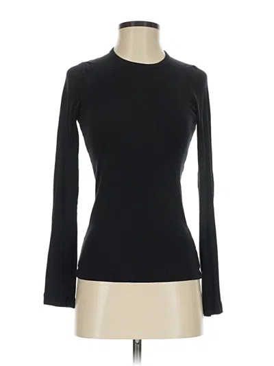 Pre-owned Splendid Long Sleeve T-shirt In Black