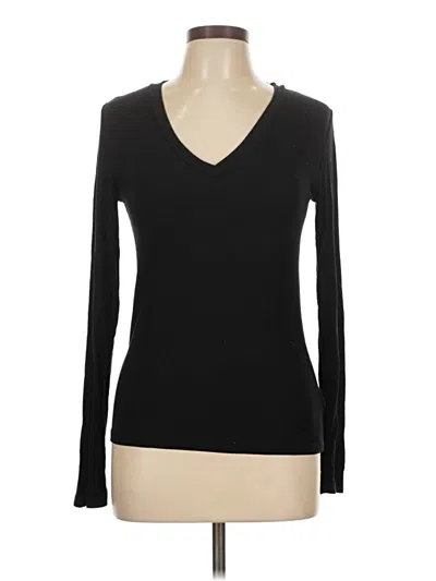 Pre-owned Splendid Long Sleeve T-shirt In Black